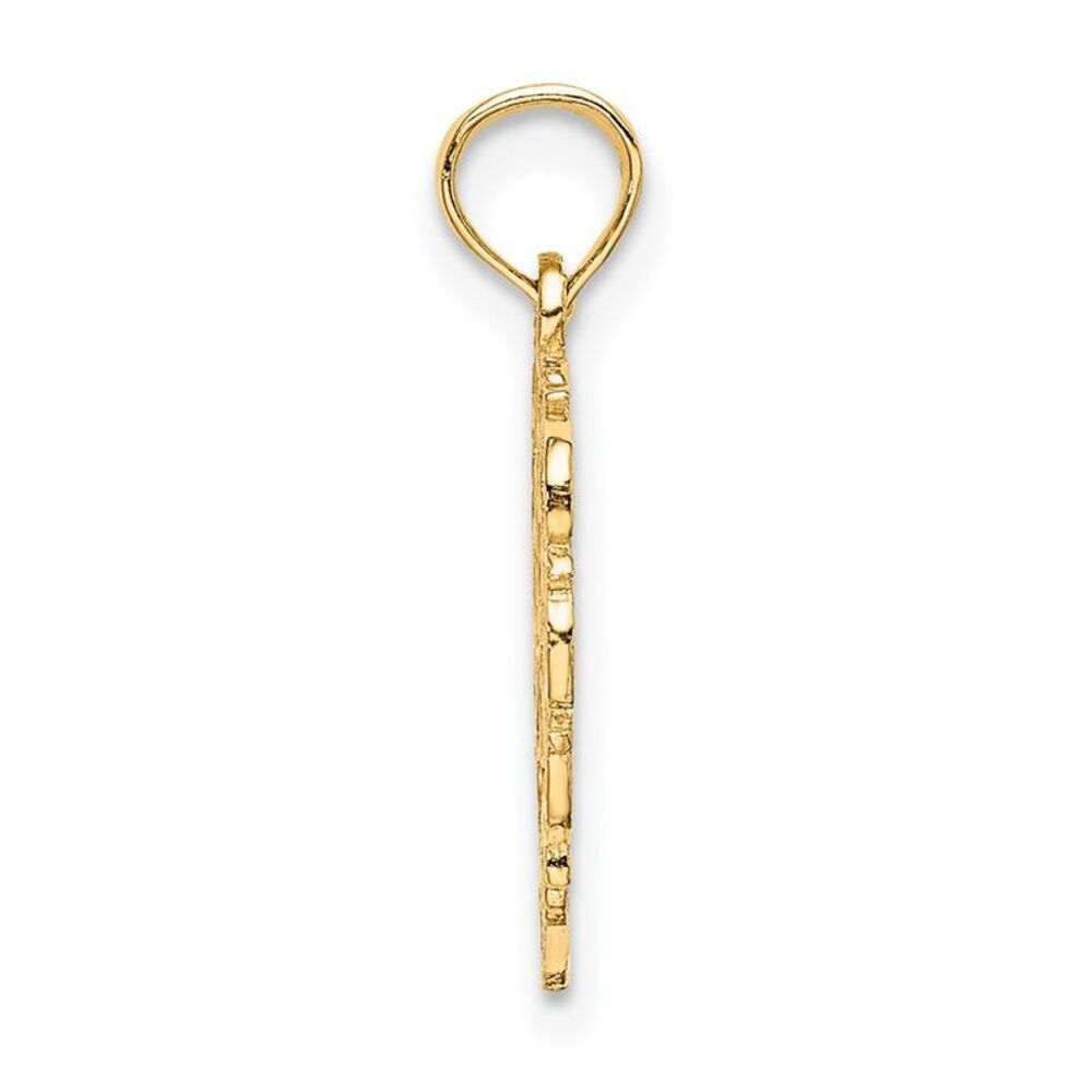 14k Yellow Gold Heart Script Letter A Initial Cha… - image 2